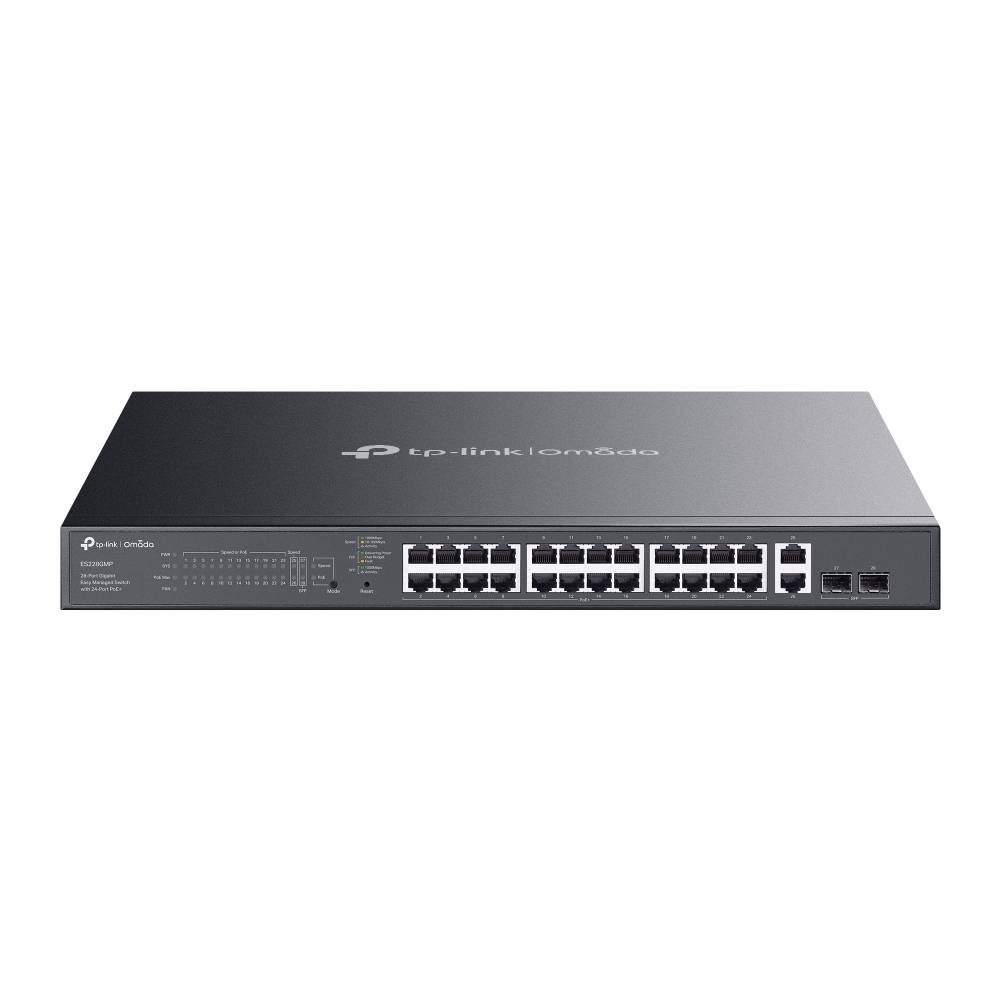 Switch de Rede TP-Link Omada ES228GMP Gerido 24 Portas PoE+ 384W