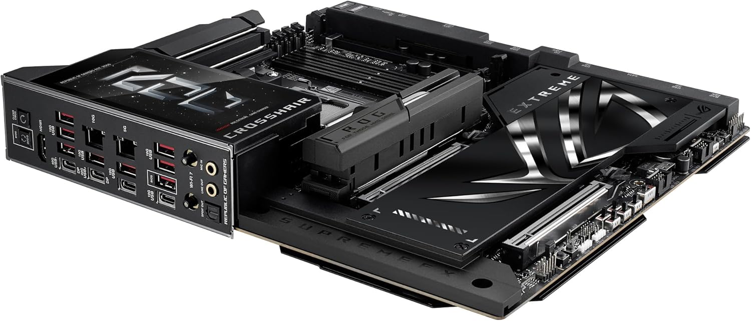 ASUS ROG CROSSHAIR X870E EXTREME - Placa-mãe - ATX - Socket AM5 - AMD X870E Chipset - USB4, USB-C 3.2 Gen2, USB 3.2 Gen 2, USB-C 3.2 Gen 2x2, USB 3.2 Gen 1 - Wi-Fi 7, Bluetooth, 5 Gigabit Ethernet, 10 Gigabit LAN - gráfico integrado (necessário CPU) - HD Audio (8-canais) - Imagem 11