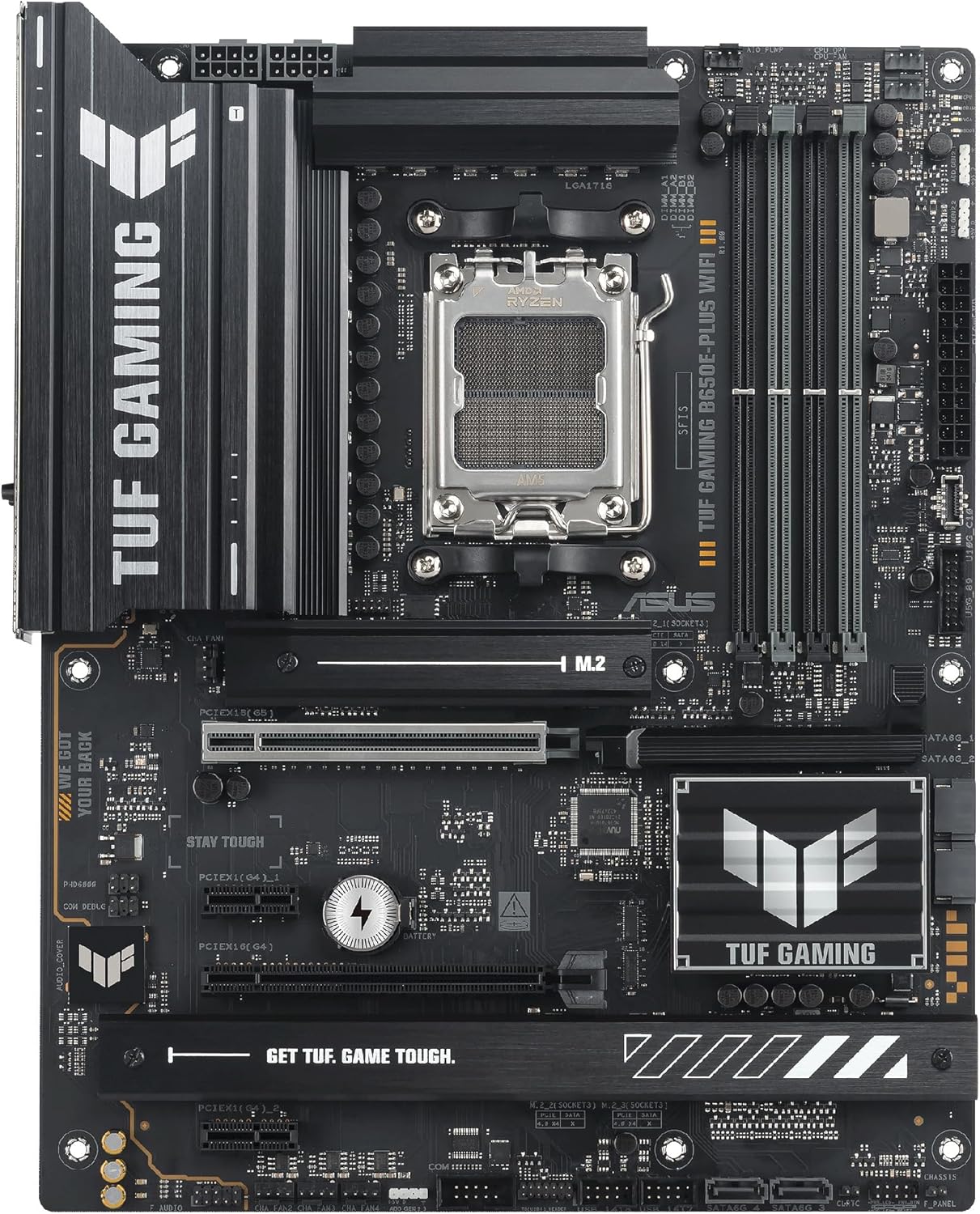 Motherboard ASUS TUF GAMING B650E-PLUS WIFI Socket AM5 Chipset AMD B650 ATX DDR5 PCIe 5.0 Wi-Fi 6E Bluetooth - Imagem 2
