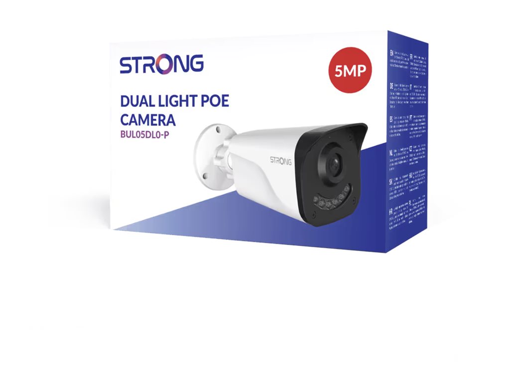 Câmara Vigilância Strong Exterior Bullet 5MP Áudio PoE Dia/Noite - Imagem 2