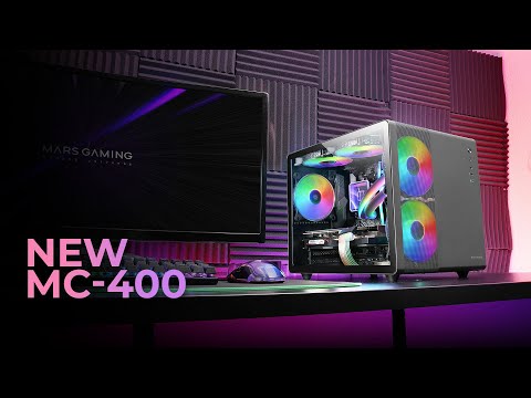 Caixa MARS GAMING MC400W Micro-ATX Cube 3x FRGB Vidro Branco - Imagem 6