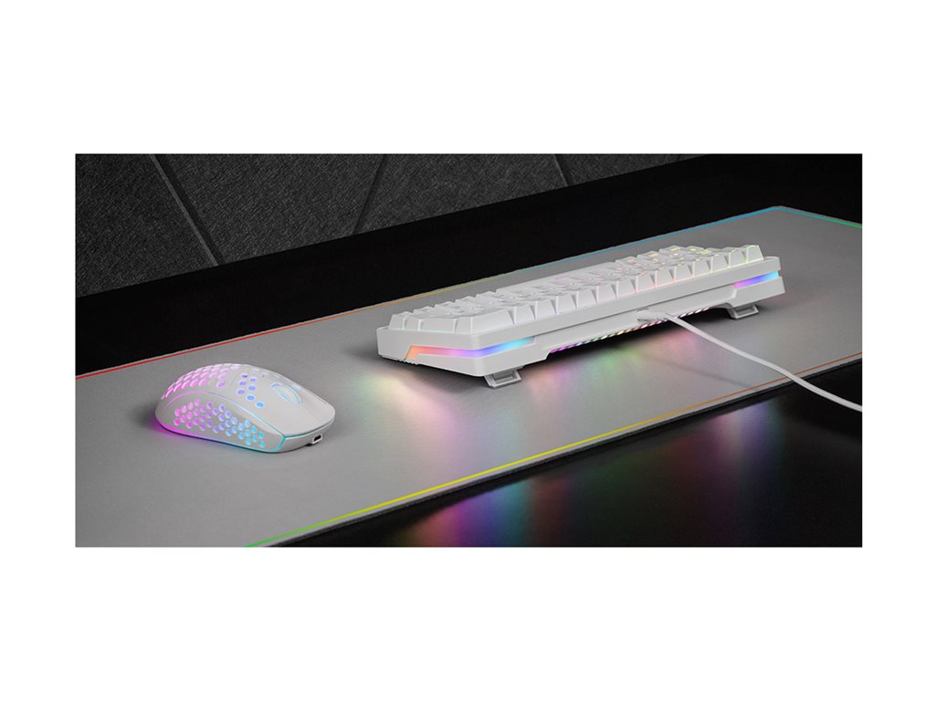 Teclado MARS GAMING MKMINIPRO 60% Switch Azul Retroiluminado Português Branco - Imagem 3