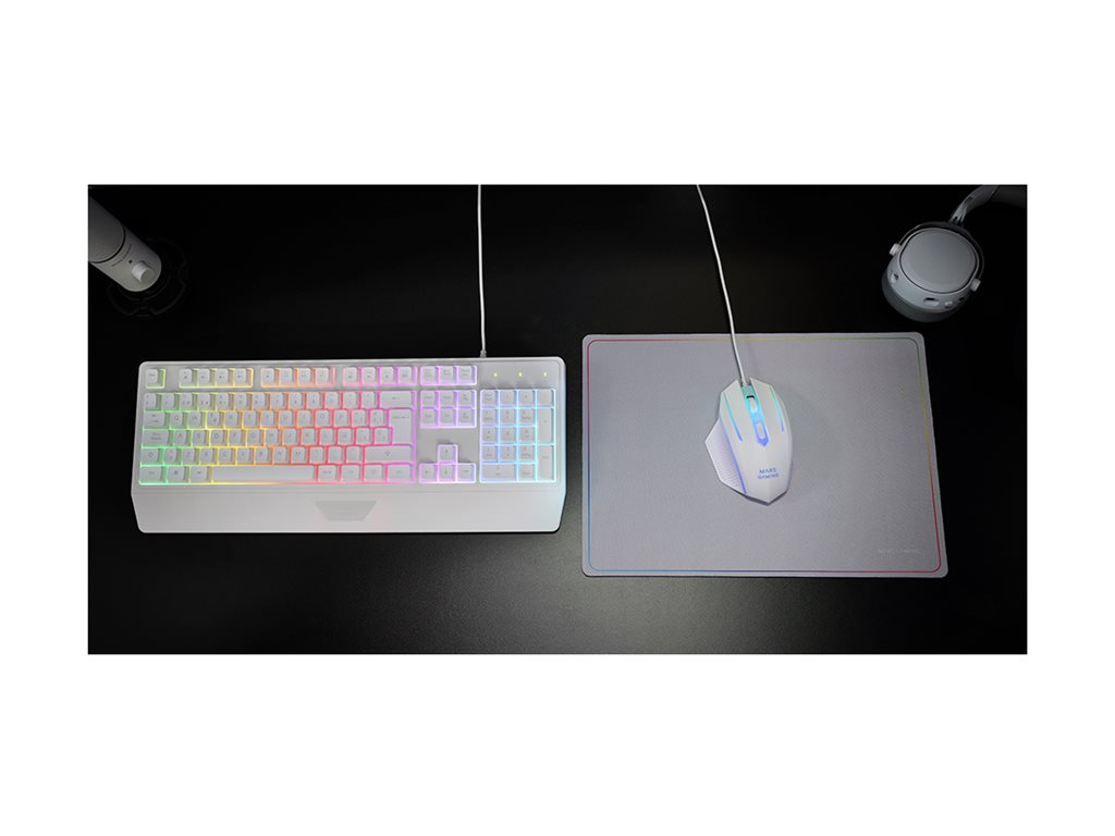 Teclado Gaming MARS GAMING MK124 Iluminado H-Mech PT Branco - Imagem 2