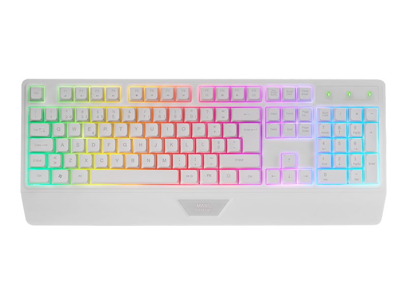 Teclado Gaming MARS GAMING MK124 Iluminado H-Mech PT Branco - Imagem 1