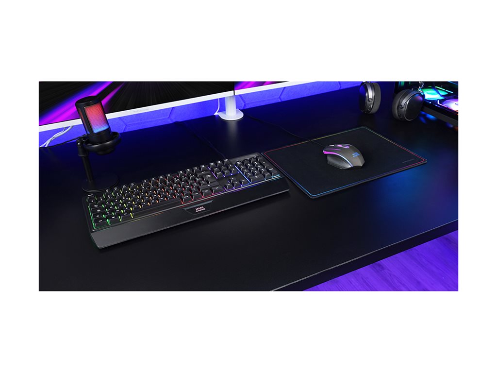 Teclado MARS GAMING MK124 Full Size Português H-Mech Iluminado Preto - Imagem 3