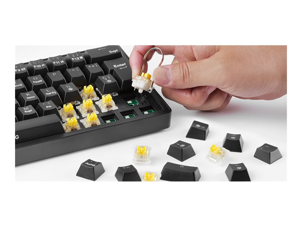 Teclado MARS GAMING MKMINIPRO 60% Interruptor Azul Português Preto - Imagem 2