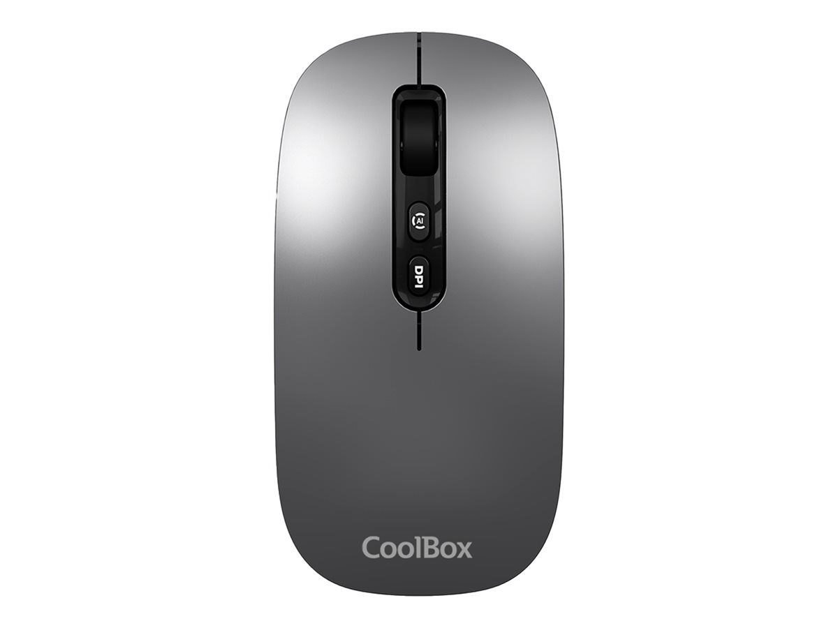 Rato CoolBox W02 Ótico Sem Fios 6 Botões Cinza - Imagem 1