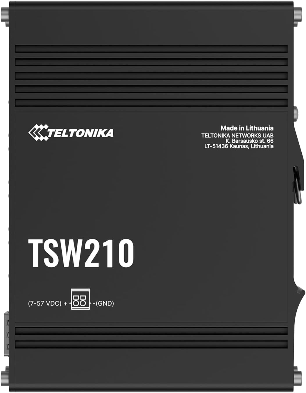 Switch Industrial Teltonika TSW210 Não Gerido 8 Portas Gigabit + 2 SFP Montagem Trilho DIN - Imagem 1