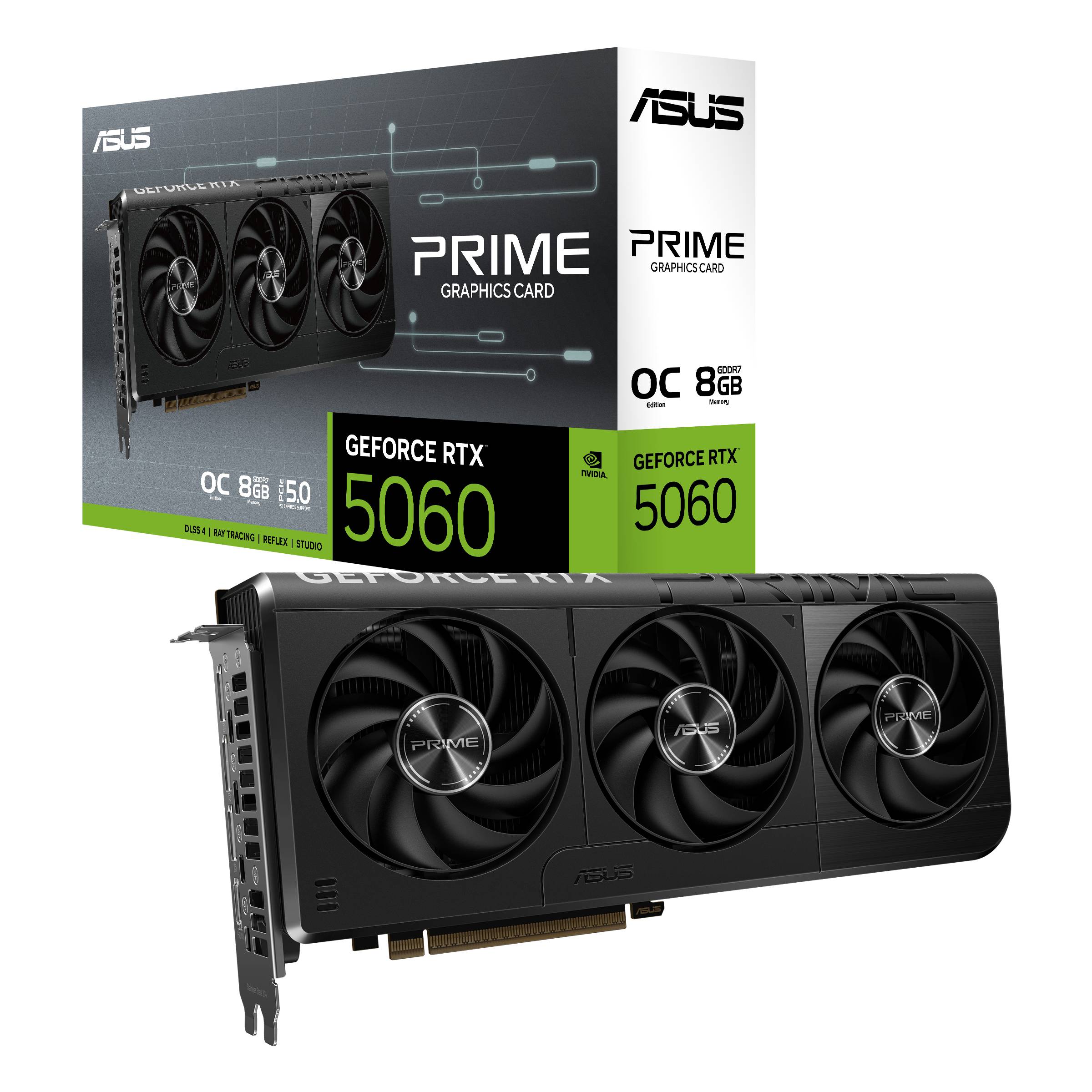ASUS PRIME RTX5060 OC 8GB GDDR7 3xDP 1xHDMI - Imagem 1