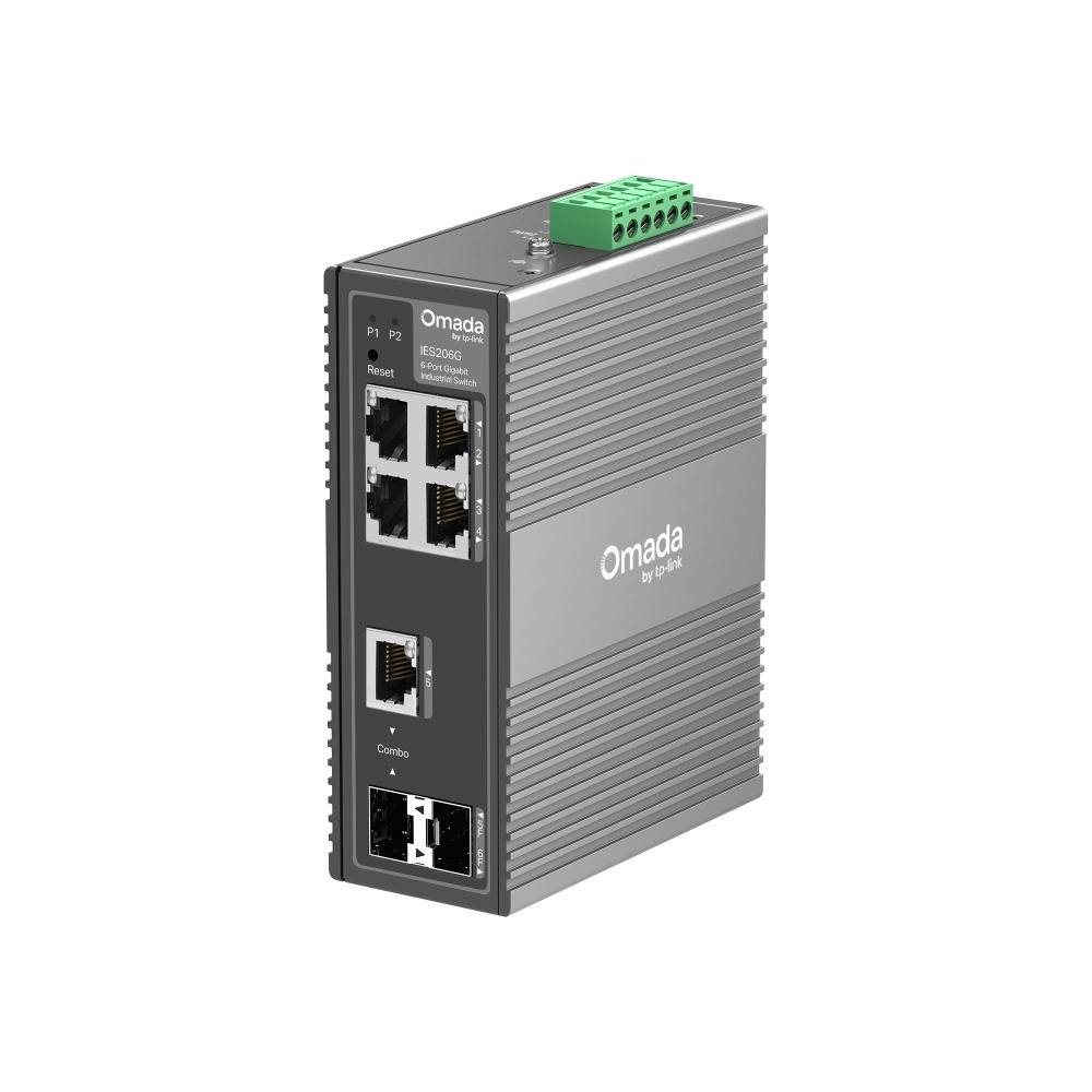 Switch TP-Link Omada IES206G Industrial Gerível 6 Portas DIN