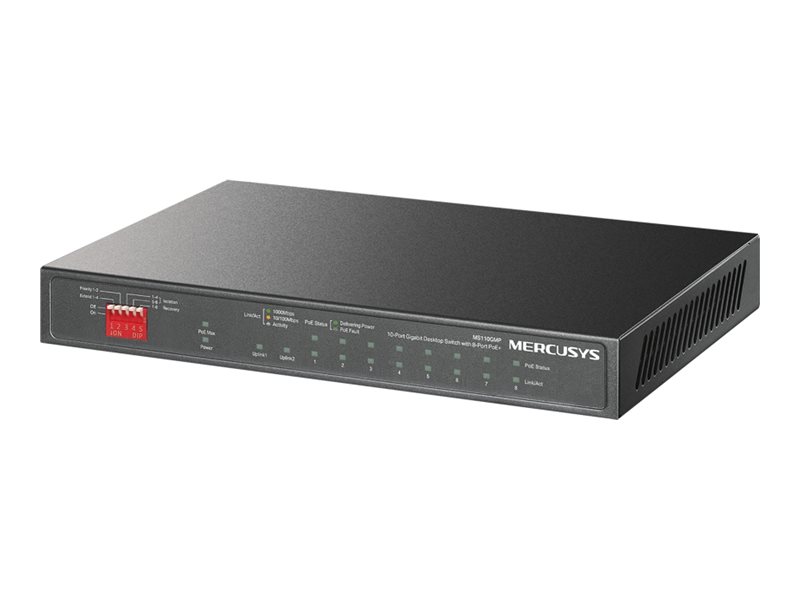 Switch Mercusys MS110GMP 10 Portas Gigabit PoE+