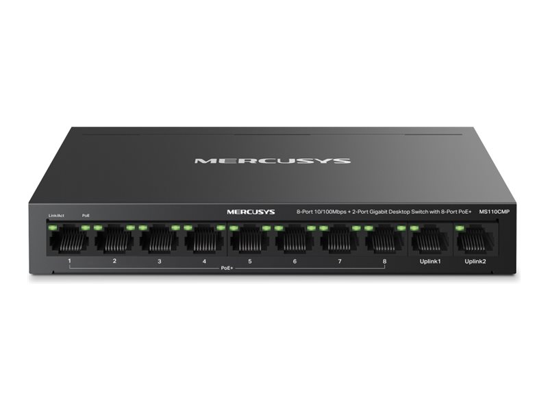 Switch Mercusys MS110CMP 10 Portas 8 PoE+ Gigabit 115W
