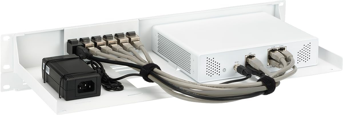 Rackmount.IT - Kit de montagem de dispositivo de rede - shielded - montagem em suporte - branco cartaz - 1.3U - 19" - Imagem 3