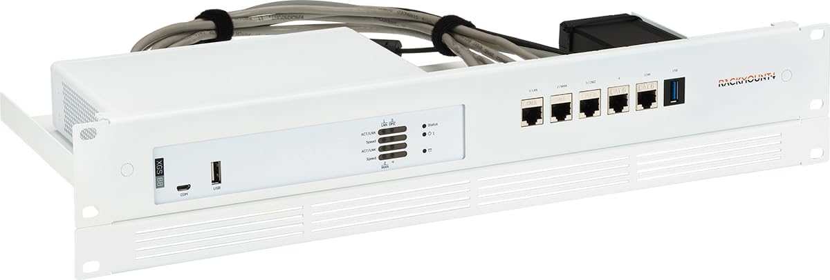 Rackmount.IT - Kit de montagem de dispositivo de rede - shielded - montagem em suporte - branco cartaz - 1.3U - 19"