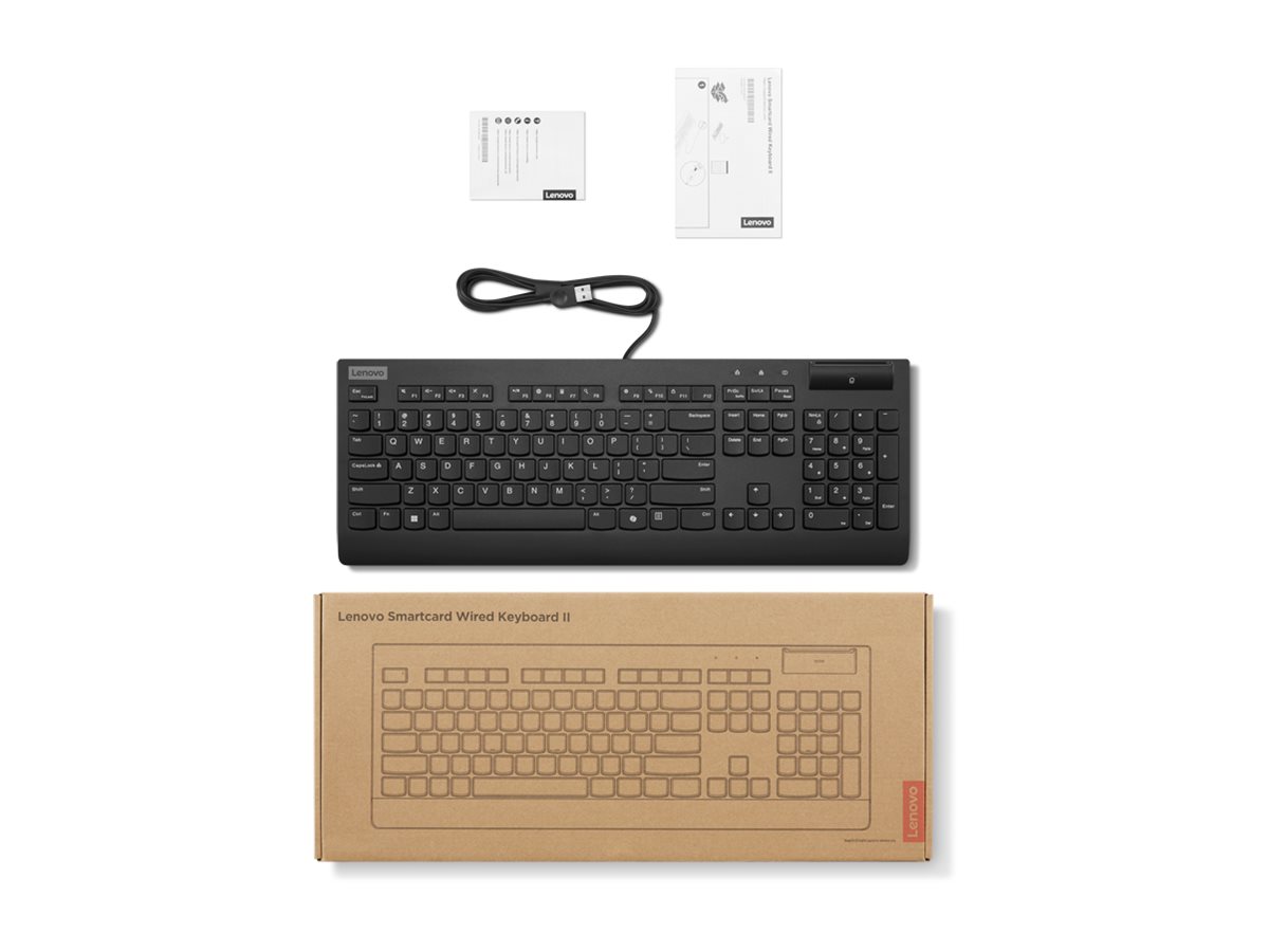 Teclado Lenovo Smartcard Com Fios II Completo PT Preto - Imagem 5