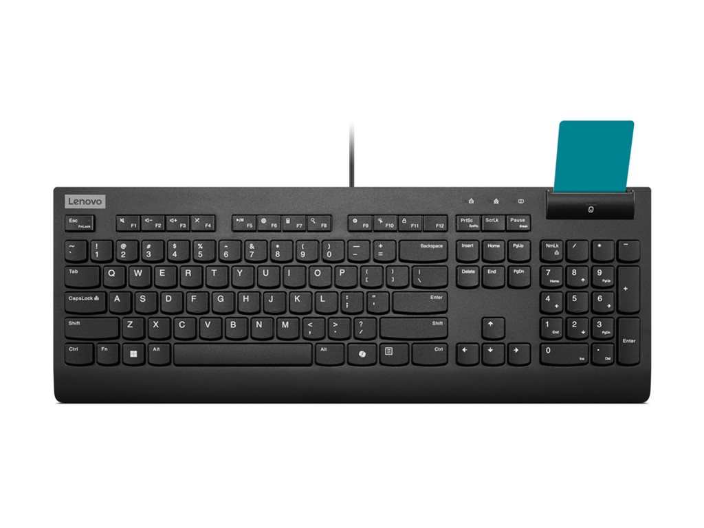 Teclado Lenovo Smartcard Com Fios II Completo PT Preto - Imagem 3