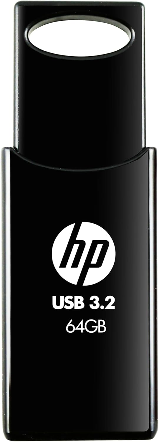 Pen Drive HP 712w 64GB USB 3.2 Preto - Imagem 1