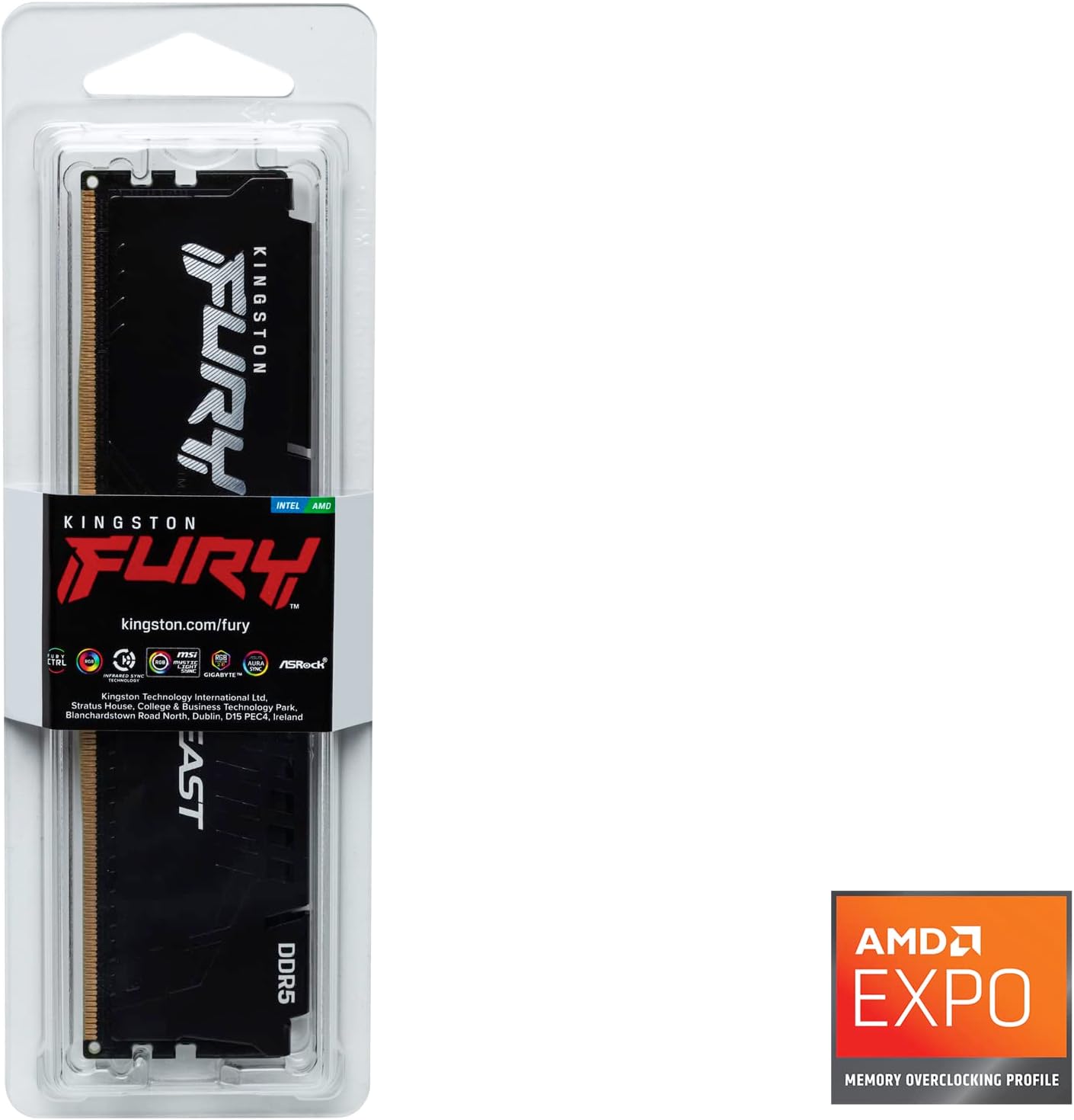Memória RAM Kingston FURY Beast 32GB DDR5 5200MT/s CL40 DIMM Preto - Imagem 5