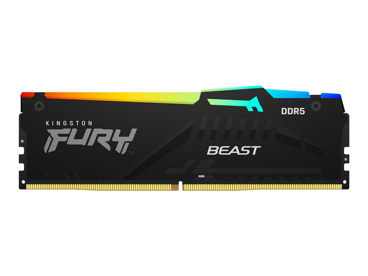 Memória RAM Kingston FURY Beast RGB 32GB DDR5 4800MHz Preto