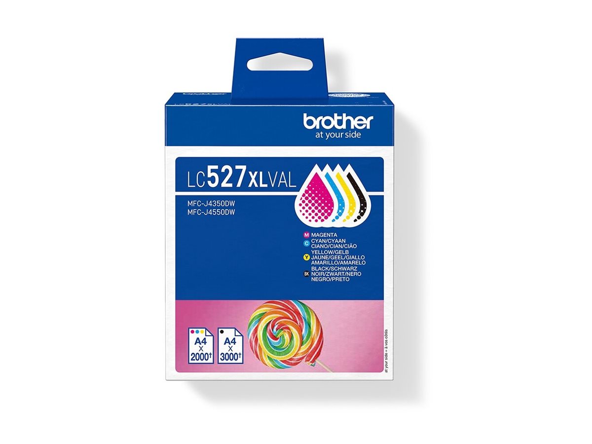 Pack Tinteiros Brother LC527XL 4 Cores Alto Rendimento