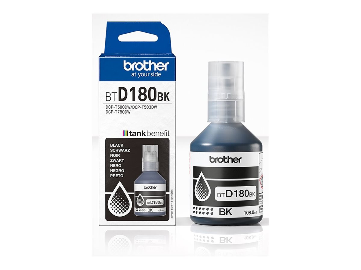 Garrafa de Tinta BROTHER BTD180BK Preto Original Recarga 7500 Páginas para Brother DCP-T580DW - Imagem 2