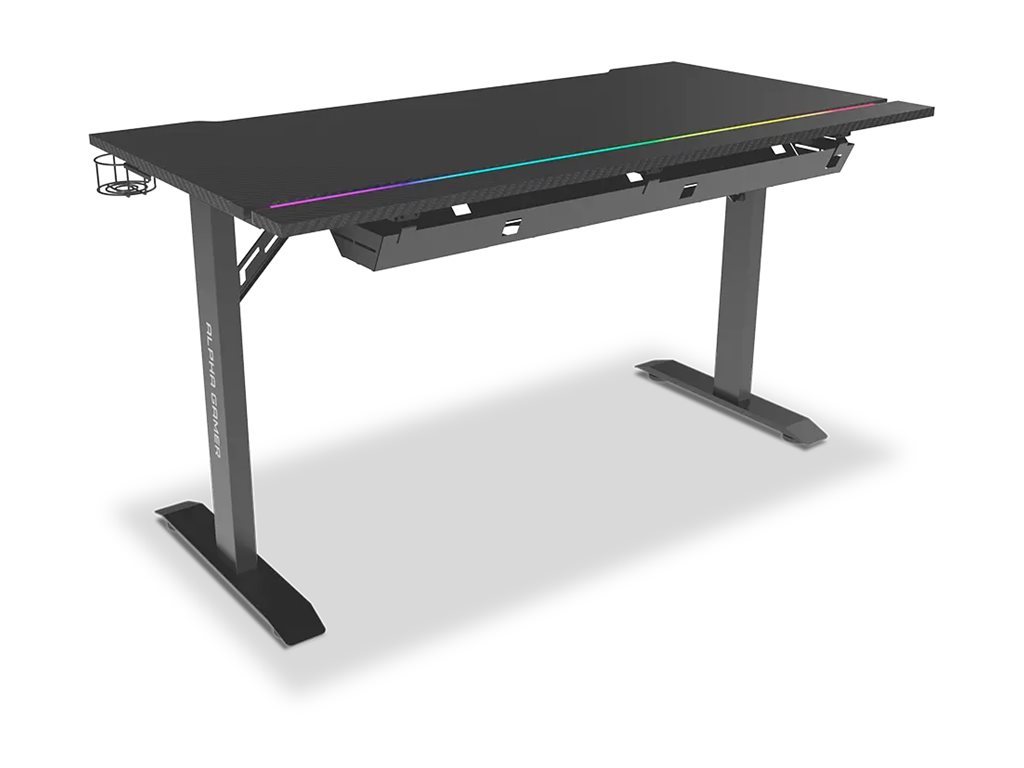 Secretária Alpha Gamer Starla Retangular Preto - Imagem 4