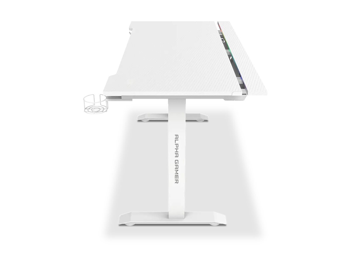 Secretária Alpha Gamer Starla Retangular Branco - Imagem 4