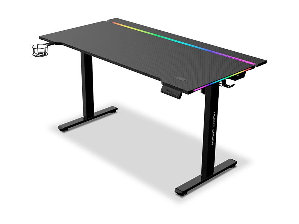 Secretária Alpha Gamer Zorya Altura Ajustável Elétrica Preto - Imagem 2
