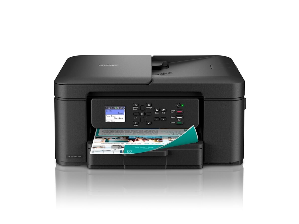 Impressora Multifunções Brother DCPJ1360DW Jacto de Tinta A4 Cores Wi-Fi - Imagem 2