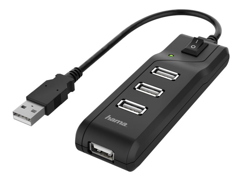 Hub Hama 4 Portas USB 2.0 Desktop - Imagem 1