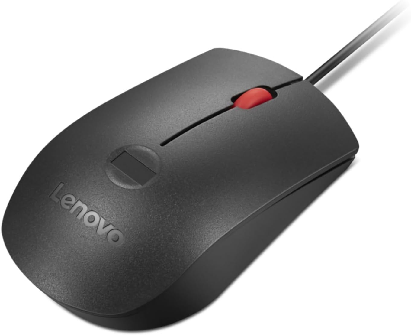 Rato Óptico Lenovo Fingerprint Biometric USB Mouse Gen 3 com Sensor Biométrico 3 Botões USB Preto e Vermelho - Imagem 8