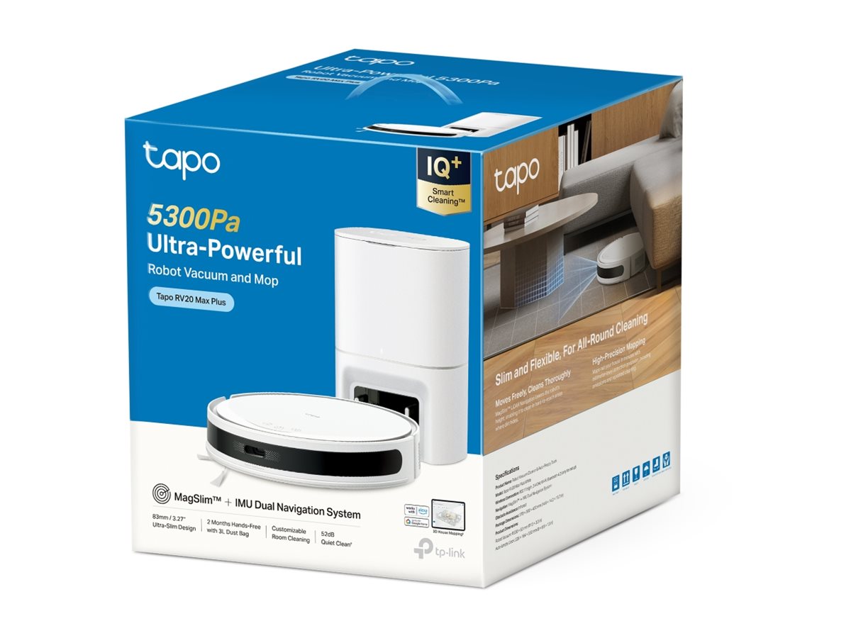 Aspirador Robot Tapo RV20 Max Plus Sem Saco Branco