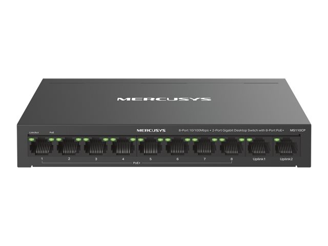 Switch Mercusys MS110CP 10 Portas 8 PoE+ 65W