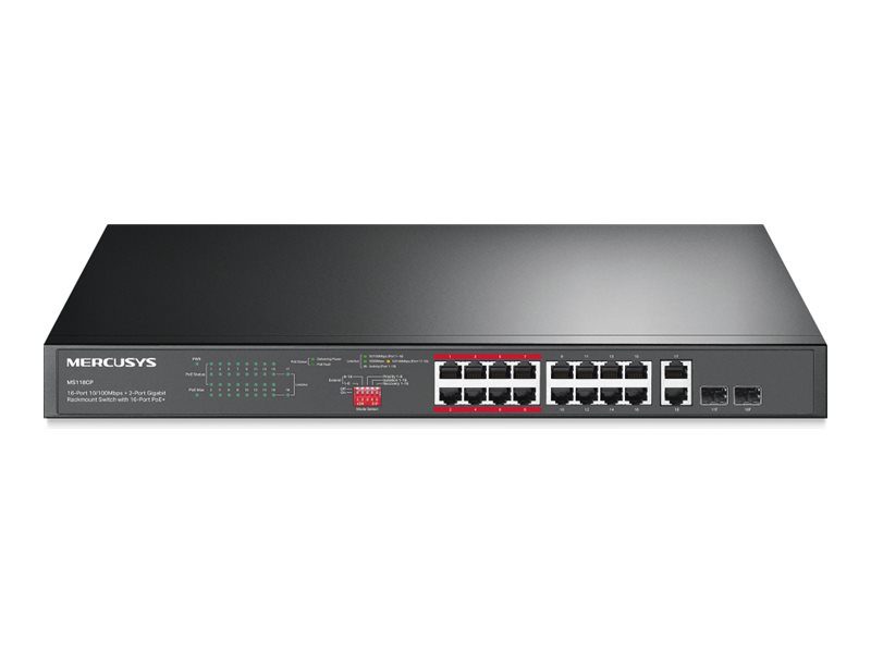 Switch Mercusys MS118CP 20 Portas PoE+ 190W