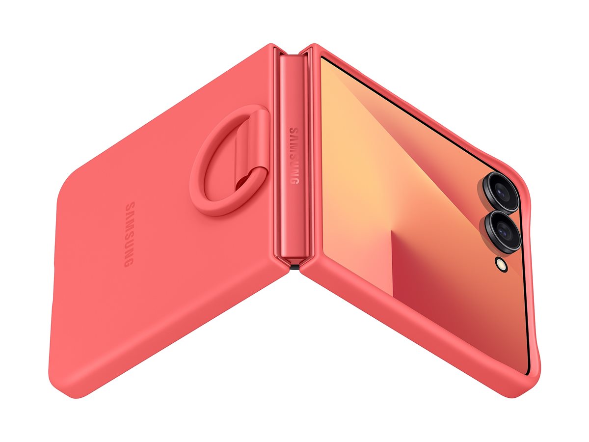 Capa Samsung EF PF766 Silicone Campainha Coral - Imagem 3