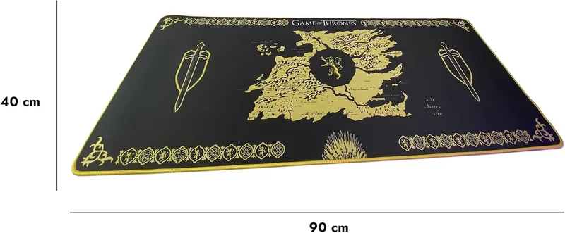 Tapete de Rato Lexip Game of Thrones Lannister Edition XXL Preto - Imagem 3