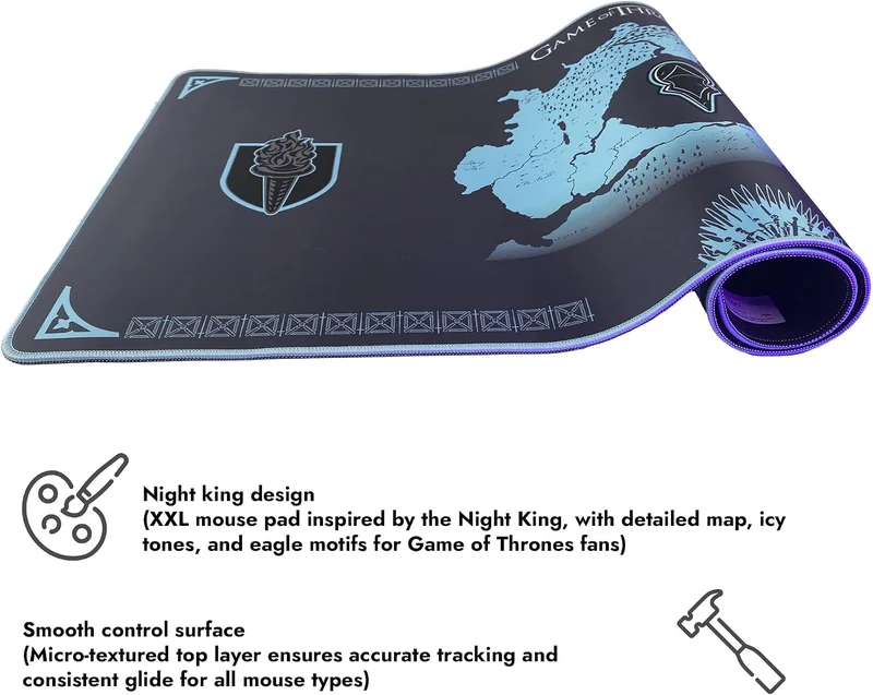 Tapete de Rato Lexip X Tsume Game of Thrones Night King XXL - Imagem 3