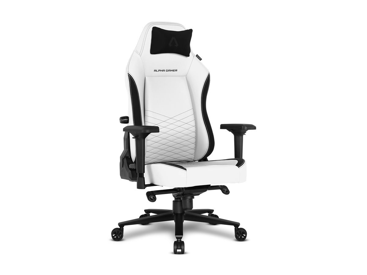 Cadeira Gaming Alpha Gamer Alegra V2 PU Preto Branco