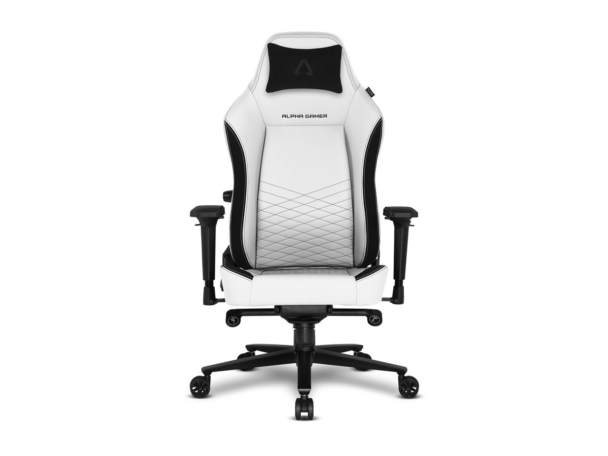 Cadeira Gaming Alpha Gamer Alegra V2 PU Preto Branco - Imagem 3