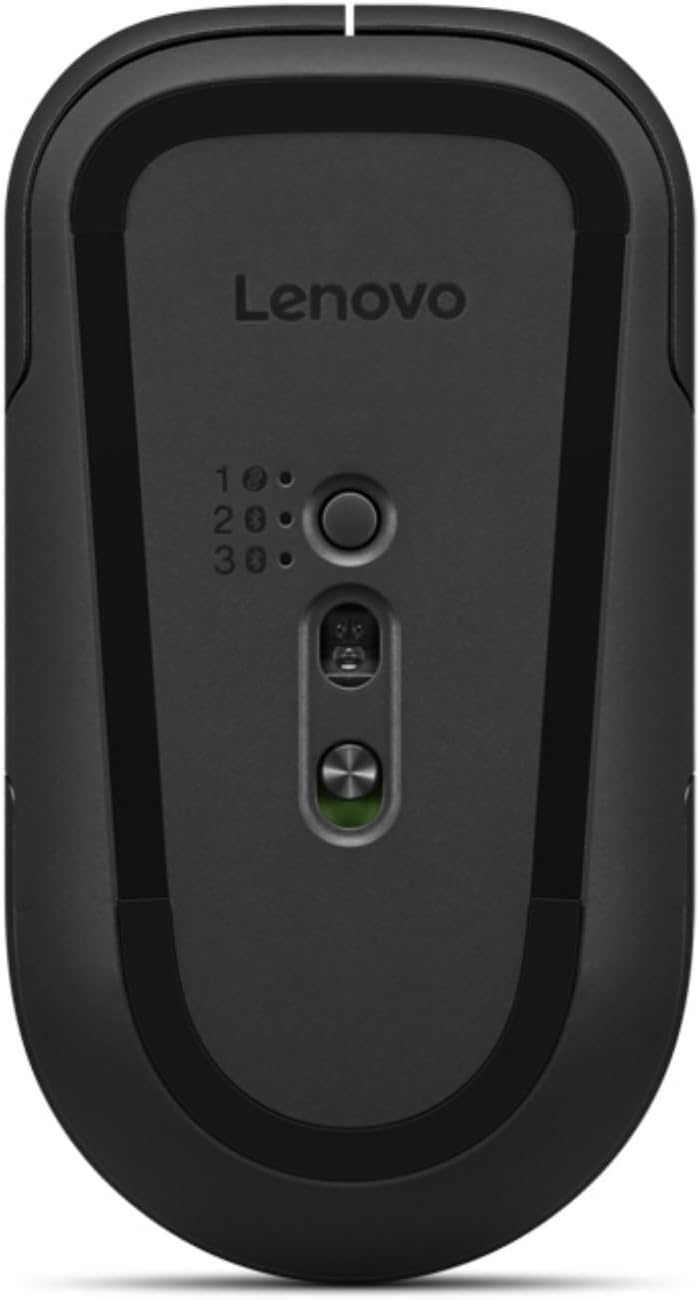 Rato Sem Fios Lenovo Pro Plus 6050 Multimodo Óptico 6 Botões Bluetooth 5.3 2.4GHz Preto Eclipse - Imagem 3