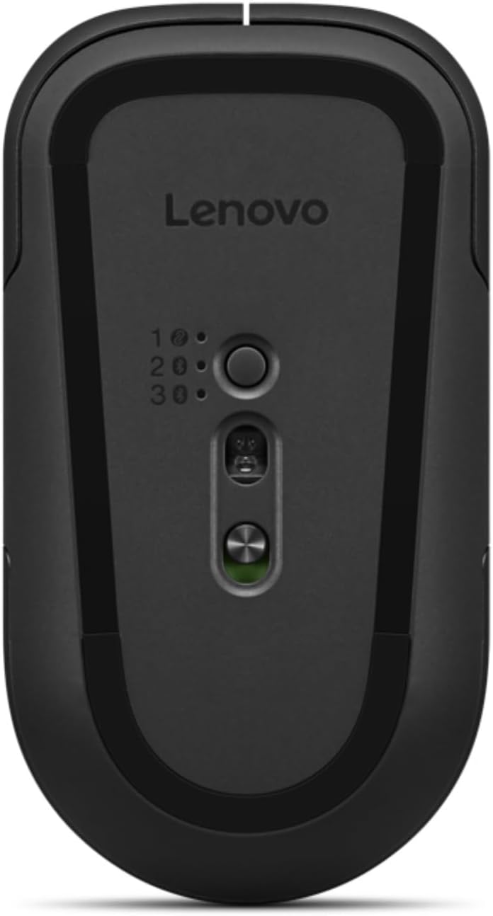 Rato Sem Fios Lenovo Pro Plus 6050 Multimodo Óptico 6 Botões Bluetooth 5.3 2.4GHz Preto Eclipse - Imagem 8