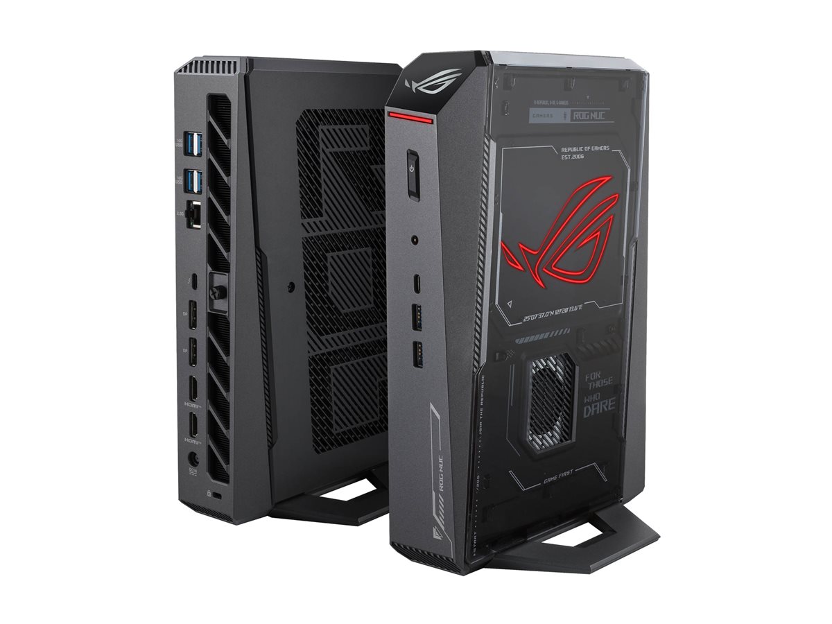 Mini PC Gaming ASUS ROG NUC Intel Core Ultra 7 255HX 16GB RAM 1TB SSD RTX 5060 Wi-Fi 7 Windows 11 Home Preto - Imagem 1