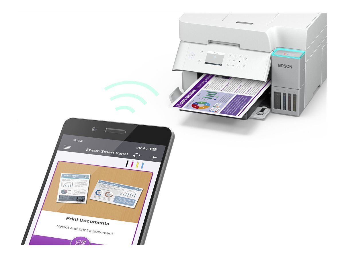 Impressora Multifunções Epson EcoTank ET-3956 A4 Wi-Fi Branco - Imagem 9
