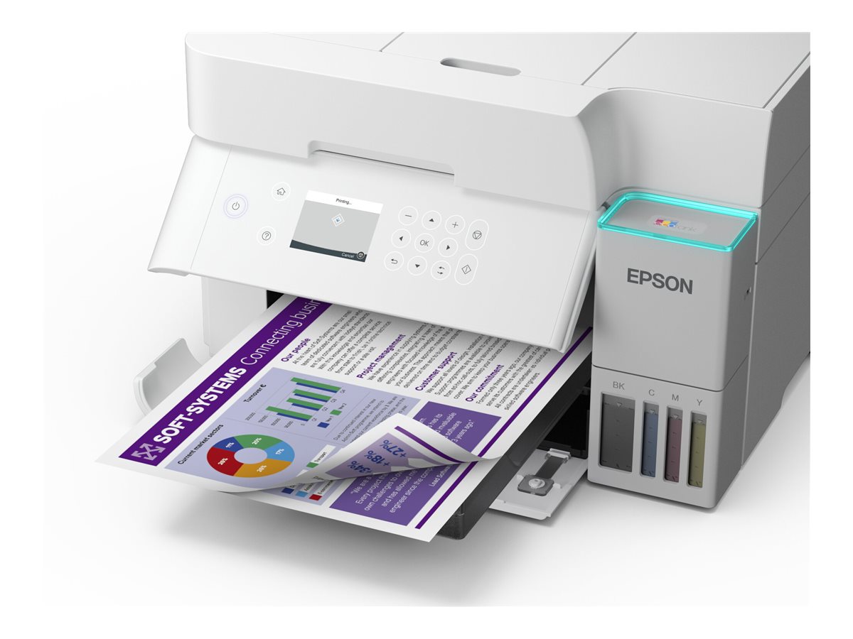 Impressora Multifunções Epson EcoTank ET-3956 A4 Wi-Fi Branco - Imagem 3