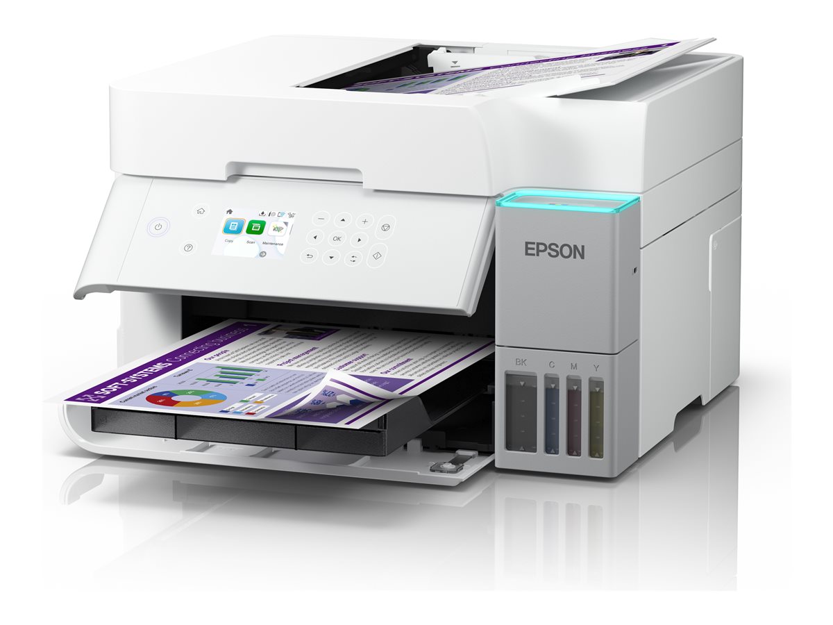 Impressora Multifunções Epson EcoTank ET-3956 A4 Wi-Fi Branco - Imagem 8