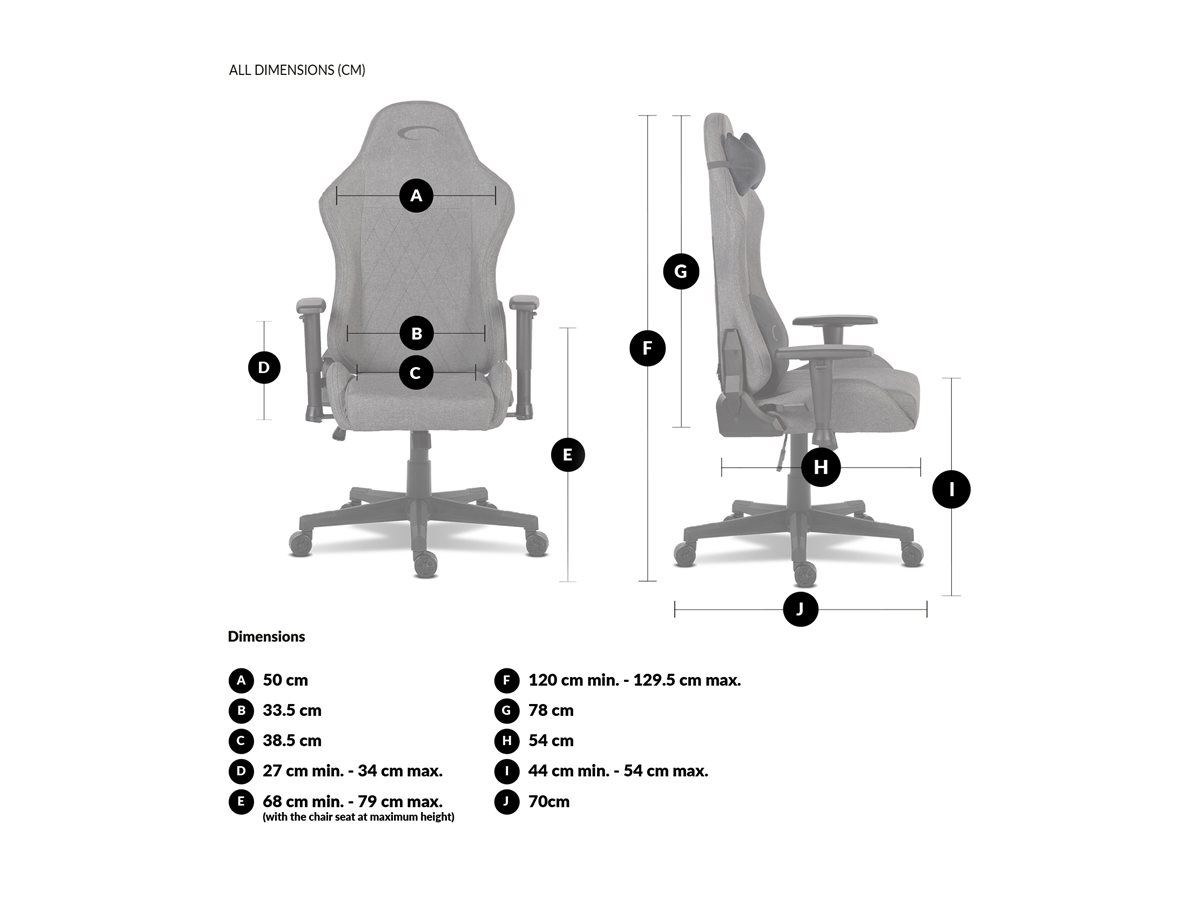 Cadeira de Jogos Napofix Ergo Ash GC2200 Ergonómica Cinza Escuro - Imagem 9