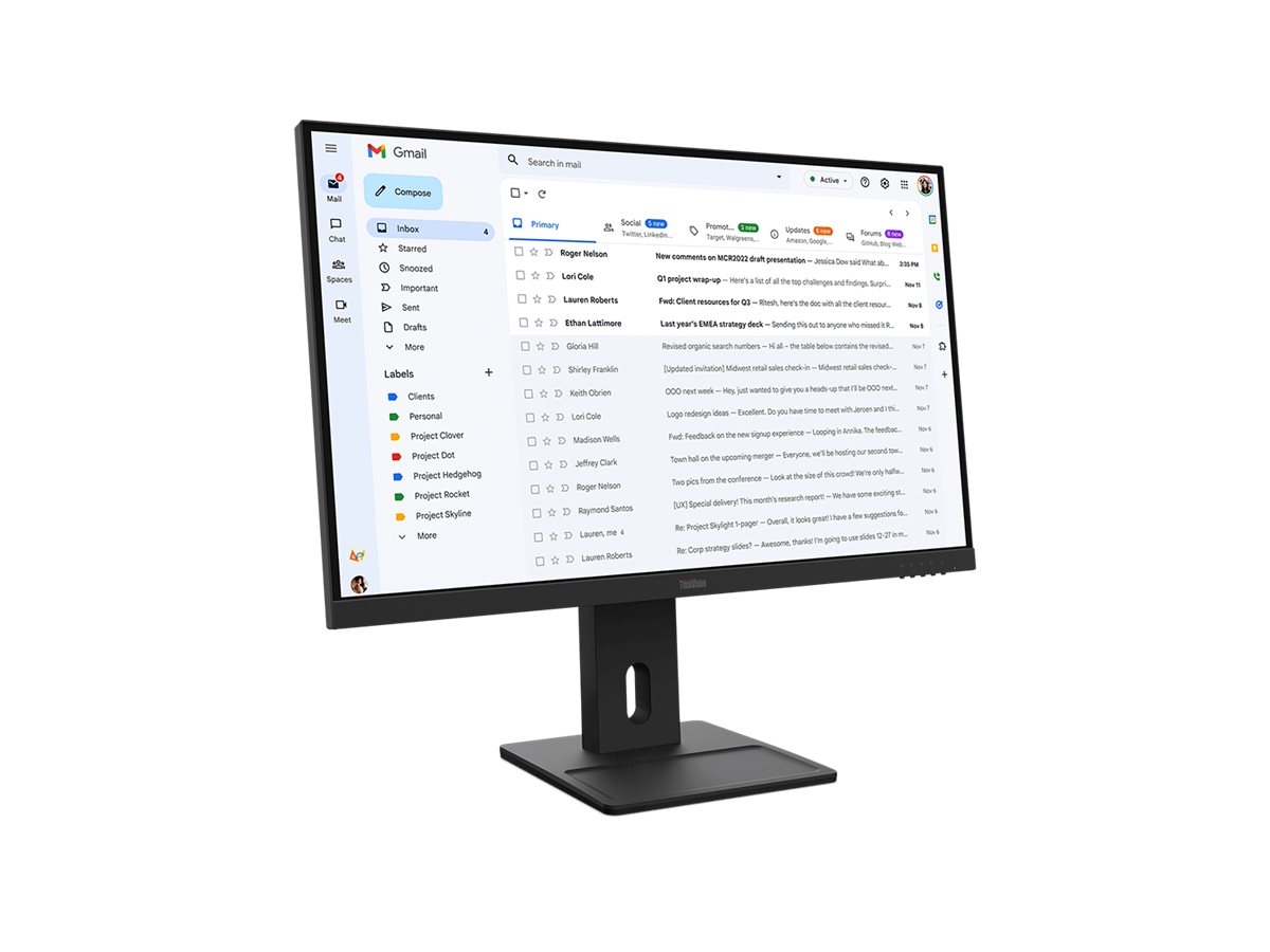 Monitor Lenovo ThinkVision E27-40 27" IPS Full HD Preto Lustroso - Imagem 4