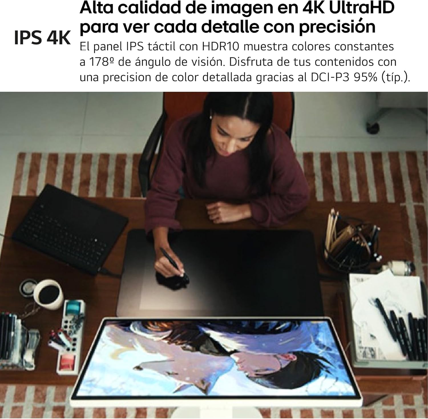 Monitor Smart Touch LG 32U889SA-W 31.5" 4K UHD IPS HDR10 USB-C PD 65W Colunas Branco - Imagem 9
