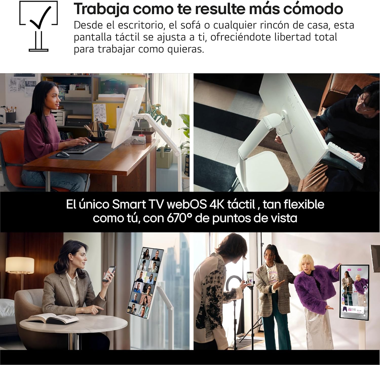 Monitor Smart Touch LG 32U889SA-W 31.5" 4K UHD IPS HDR10 USB-C PD 65W Colunas Branco - Imagem 3