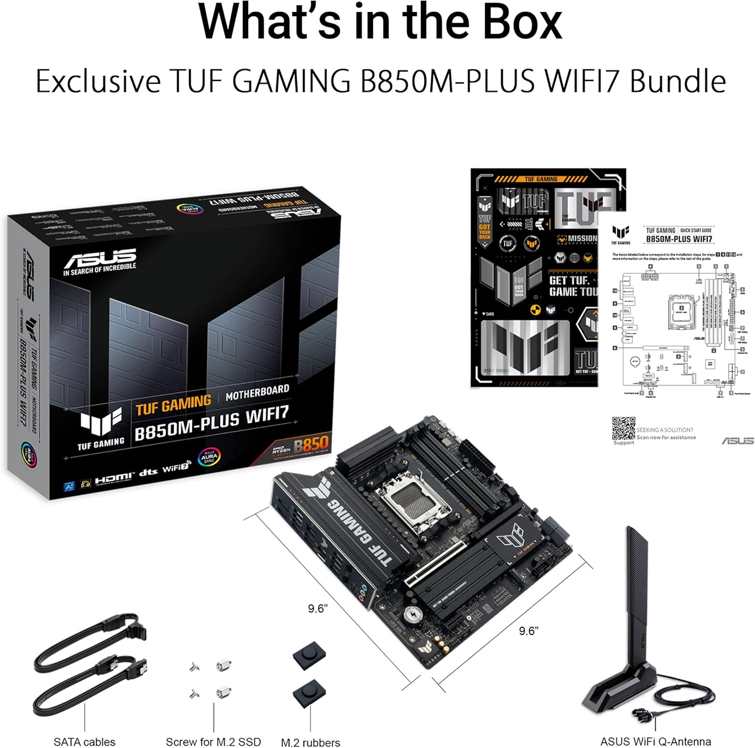 Motherboard ASUS TUF GAMING B850M-PLUS WIFI7 Micro-ATX Socket AM5 DDR5 PCIe 5.0 Wi-Fi 7 Preto - Imagem 6